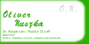 oliver muszka business card